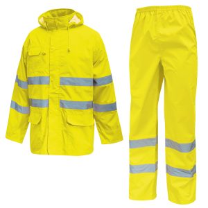 Completo antipioggia alta visibilità Cover - taglia L - giallo fluo - U-Power - immagine 1