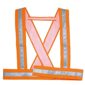 Bretella alta visibilità Bauce2 - arancio fluo - taglia unica - Deltaplus - immagine 1
