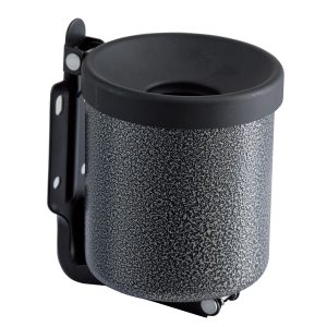 Posacenere murale Nido - diametro 13,5 cm - H 11 cm - 0,5 L - metallo verniciato - silver punteggiato - Medial International - immagine 1