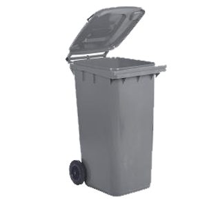 Bidone carrellato - 48x55x93 cm - 120 L - grigio - Mobil Plastic - immagine 1
