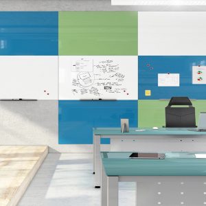 Lavagne magnetiche senza bordi - 75 x 115 cm - azzurro - Cep - immagine 2