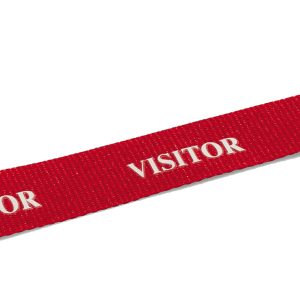 Cordoncini portabadge stampa visitor - rosso - 44 cm - Durable - conf. 10 pezzi - immagine 2