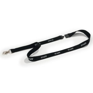 Cordoncini portabadge stampa staff - nero - 44 cm - Durable - conf. 10 pezzi - immagine 1