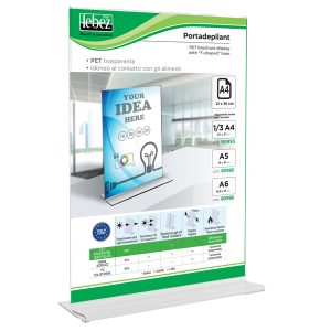 Portadepliant con base a T - A4 - 21 x 30 cm - Lebez - immagine 1