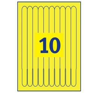 Braccialetti identificativi stampabili - giallo - 5 fogli - 10 et/fg - A4 - Avery - immagine 4