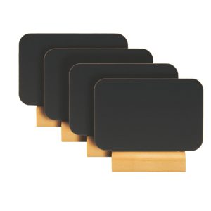 Mini lavagne segnaposto - 7,5 x 9 cm - Securit - set  4 pezzi - immagine 4