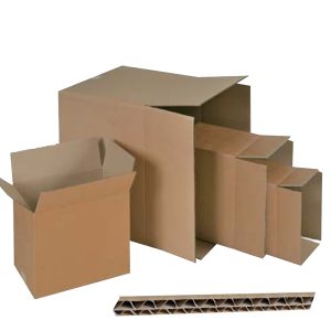 Scatola per imballo - onda doppia - 80 x 40 x 40 cm - cartone - avana - immagine 1