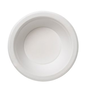 Ciotola monouso Bio - rotonda - diametro 19 cm - 680 ml - cellulosa/canna da zucchero - bianco - Leone - conf. 50 pezzi - immagine 1