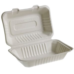 Vaschette Sandwich Take Away Bio - 23 x 15 cm - Leone - conf. 50 pezzi - immagine 1