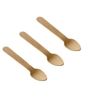 Cucchiaini in legno - 9,5 cm - Leone - conf. 48 pezzi - immagine 1