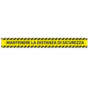 Adesivo da terra - mantenere la distanza di sicurezza -  90 x 10 cm - Studio T - conf. 5 pezzi - immagine 1