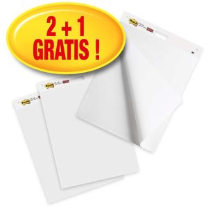 Lavagna adesiva Meeting Chart - bianco - Post-It - Promo pack 2+1 pezzi - immagine 1