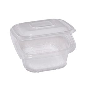 Contenitori in PP - con coperchio incernierato - 12 x 12 x 5,5 cm - Europack - conf. 50 pezzi - immagine 1