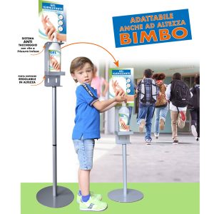 Piantana da terra - con supporto - per dispenser regolabile - 140 cm - CWR - immagine 4