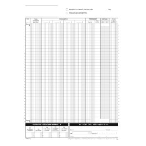 Blocco registro corrispettivi - 12/12 copie autoric. - 29,7 x 21,5 cm - DU168512C00 - Data Ufficio - immagine 1