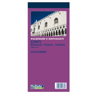 Blocco conti ristoranti/pizzerie/trattorie - 21,5 x 10 cm - 100 copie - DU162100000 - Data Ufficio - immagine 1