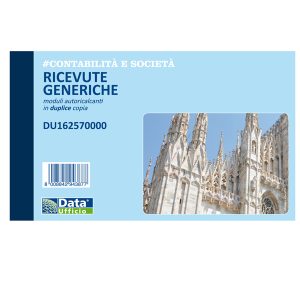 Blocco ricevute generiche - 50/50 copie autoricalcanti - 10 x 16,8 cm - DU162570000 - Data Ufficio - immagine 1