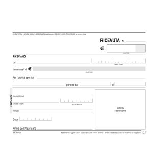Blocco ricevute pagamento per attività sportive dilettantistiche - 50/50 copie autoricalcanti - 11,5 x 16,5 cm - DU1625800 - Data Ufficio - immagine 2