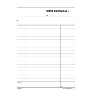 Blocco buoni di consegna - 33/33/33 copie autoric. - 21,5x14,8cm - DU164583300 - Data Ufficio - immagine 2