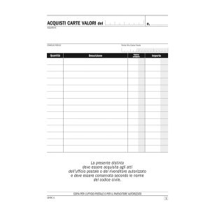 Blocco distinta acquisto carte valori - 50/50 copie autoricalcanti - 21,5 x 14,8 cm -DU1649C0000 - Data Ufficio - immagine 2