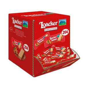 Wafer Minis Napolitaner - confezione monoporzione da 3,2gr - Loacker - dispenser self service da 204 pezzi - immagine 1