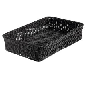 Cestino rettangolare Vanity - in PPL - 53x32,5x10 cm - nero - Leone - immagine 1