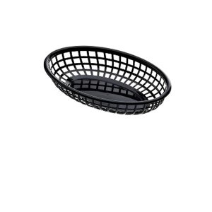 Cestino americano ovale - in plastica - 23,5 x 15 x 4,5 cm - nero - Leone - immagine 1