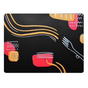 Tovaglietta americana linea Spaghetti - 41 x 31 cm - nero - Stilcasa - immagine 1