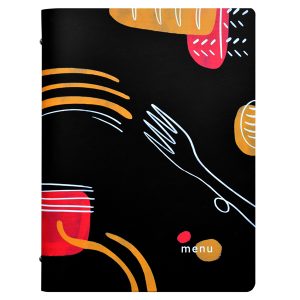 Portamenù linea Spaghetti -  A4 - 24,6x31,6 cm - nero - Stilcasa - immagine 1