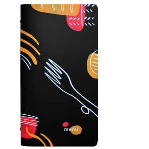 Portamenù linea Spaghetti - 18x31,6 cm - nero - Stilcasa - immagine 1