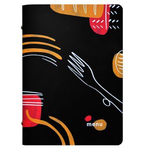 Portamenù linea Spaghetti - A5 - 17x23 cm - nero - Stilcasa - immagine 1