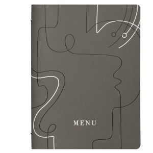 Portamenù linea Linee - A4 - 24,6x31,6 cm - grigio - Stilcasa - immagine 1