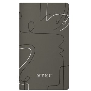 Portamenù linea Linee - 18x31,6 cm - grigio - Stilcasa - immagine 1