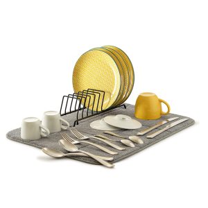 Tappetino scolapiatti con griglia - in microfibra - 9 posti - Perfetto - immagine 3