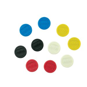 Magneti - diametro 2,4 cm - colori assortiti - Nobo - conf. 10 pezzi - immagine 1