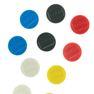 Magneti - diametro 3,2 cm - colori assortiti - Nobo - conf. 10 pezzi - immagine 1