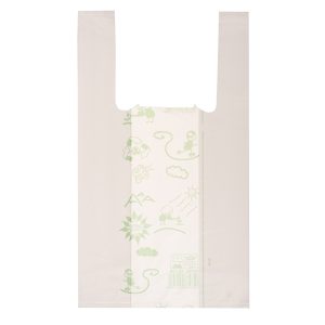 Shoppers Mini - 22 x 40 cm - mater-bi - bianco - scatola 500 pezzi - immagine 1