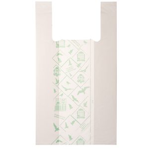 Shoppers Midi - 28 x 50 cm - mater-bi - bianco - scatola 500 pezzi - immagine 1