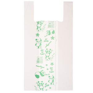 Shoppers Maxi - 30 x 60 cm - mater-bi - bianco - scatola 500 pezzi - immagine 1