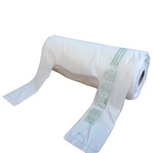 Shoppers Mini - 22x50 cm - mater-bi - bianco - rotolo 200 pezzi - immagine 1