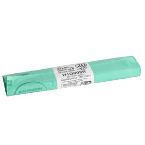 Sacchi bio - 42x45 cm - 10 L - 16 micron - verde - conf. 20 pezzi - immagine 1