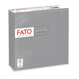 Tovagliolo - carta - 33 x 33 cm - 2 veli - grigio - Fato - conf. 50 pezzi - immagine 1