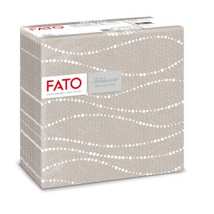 Tovaglioli linea Airlaid - 40 x 40 cm - perla / tortora - Fato - conf. 50 pezzi - immagine 1