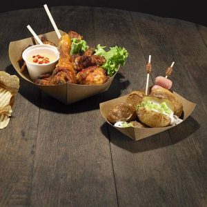Vaschetta Street Food - per fritti - 13 x 8,5 x 3,5 cm - Leone - conf. 125 pezzi - immagine 2