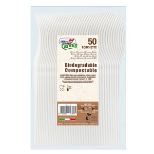 Forchette in Estabio - avorio - Dopla Green - conf. 50 pezzi - immagine 1