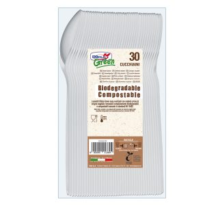 Cucchiaini in Estabio - avorio - Dopla Green -  conf. 30 pezzi - immagine 1