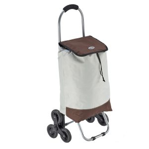 Trolley spesa Trio - 25 L - beige / noce - King Collection - immagine 1