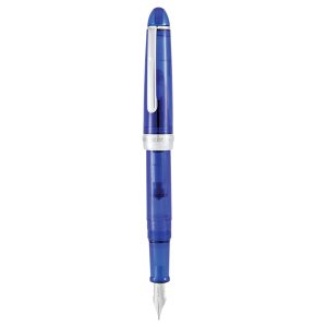 Penna stilografica Monza - tratto medio - fusto in resina blu - Monteverde - immagine 2