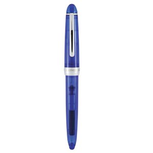 Penna stilografica Monza - tratto medio - fusto in resina blu - Monteverde - immagine 3