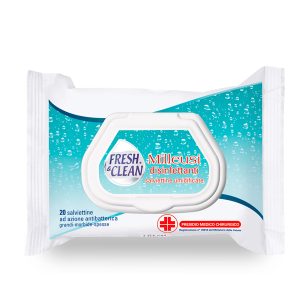 Salviette disinfettanti antibatteriche milleusi - Fresh&Clean - busta da 20 pezzi - immagine 1